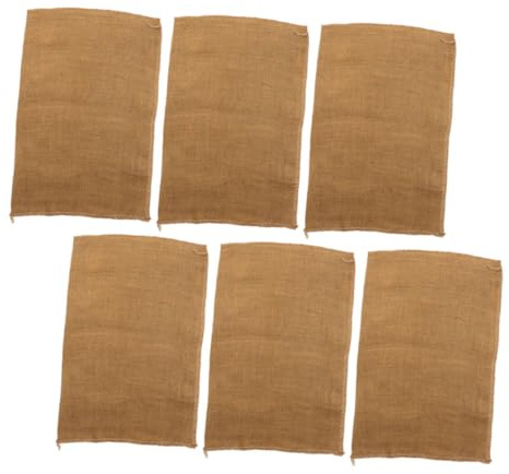Toyvian 6pcs Burlap Potato Grow Bags Strong Jute Sack for Planting Storage Reusable Gardening Supplies