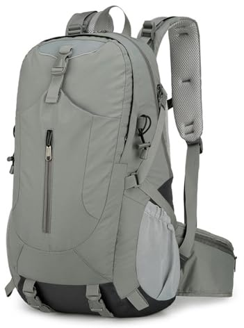 VHGHHVEJ Outdoor Rucksack 45l Wasserdichtes Licht Wandern Und Ski -Rucksack Für Männer Frauen-grau-36-55l