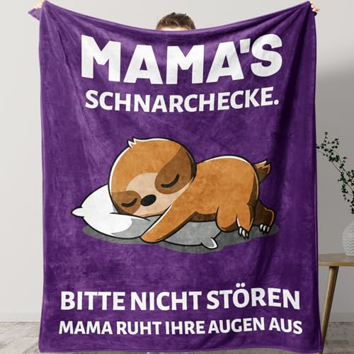 KAAYEE Muttertagsgeschenk, Kuscheldecke Muttertagsgeschenke für Mama, Geschenke für Mama zum Muttertag Geburtstag Valentinstag, Geburtstagsgeschenk Ostergeschenk Mutter Lila