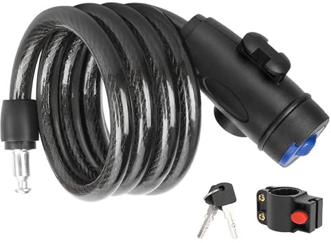 LECREA Fahrradschloss für Cannondale Synapse Carbon 105 2022, 110cm/1cm Hohe Sicherheit Fahrrad Kabelschloss, Anti-Diebstahl Fahrradschloß mit Halterung für Fahrrad Motorrad