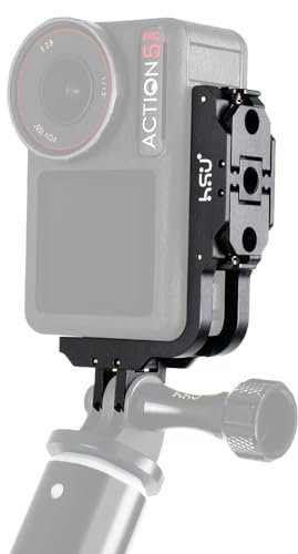 HSU Vertical Mount for Osmo Action 5 Pro, 90-Degree Quick Release Magnetic Latch Tripod Adapter for Osmo Action 4/3 Action Cameras