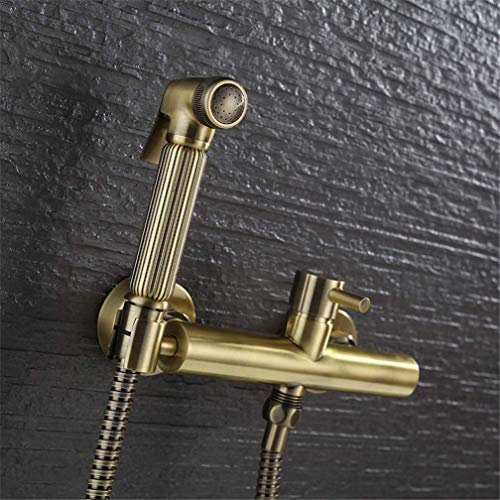 Bathroom Brass Antique Bronze Finished Bidet Faucet Toilet Bidet Shower Set Portable Bidet Spray 1.5M Hose Handheld Bidet Toilet，