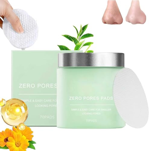 Quia-Zero Pore Pads, Deep Cleansing and Pore Minimizing,Quia Korean Beauty Pore Pads,Dual-Textured Exfoliating Facial Pad to Smooths Skin Texture & Brightens Skin,Visible Results in Just 1 Week (1)