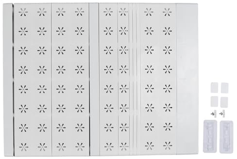 Armario Tension estante expandible estante de almacenamiento de armario Organizador de estante de armario ajustable para armario de gabinete baño baño tubería de acero duradera (41 a 52 cm/16.1 a