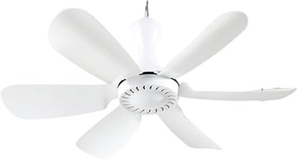 Ventilatore portatile a clip per tenda da 41,5 cm, ventilatore da appendere USB, a 6 foglie, dispositivo di raffreddamento ad alta efficienza energetica per camper e camionisti USB da appendere per