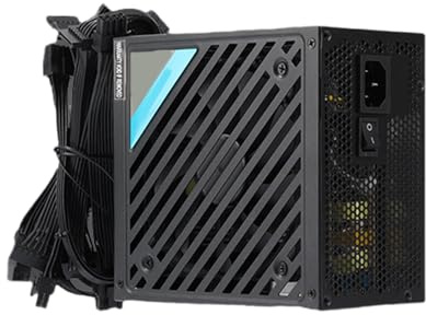 UncleS Alimentatore per La Custodia PC Desktop da 750 W con Ventola Silenziosa Regolazione 12 Cm Uscita Stabile E Gestione Ottimale della Gestione dei Cavi Efficienza