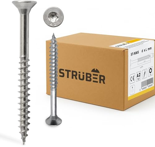 STRÜBER Universalschraube Edelstahl A2 Senkkopf Torx 5,0 x 50 mm, 200 Stk.