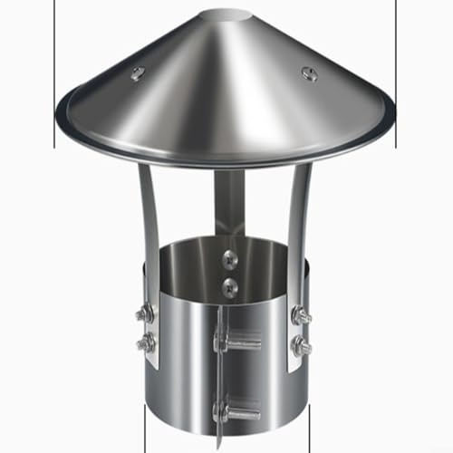 EffiFish Stainless Steel Chimney Cover Rain Hood ，for Stove Pipe And Fireplace Flue, Weatherproof Cap Protects Against Rain And Snow, For Home Or Garden Heating Systems(90mm)