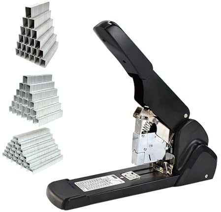 Heavy Duty Stapler, Industrial Grade, 240 Page Capacity, Ergonomic, Effortless, Extra Large Desktop Stapler, Suitable for Offices and classrooms, Anti-Jamming Metal Construction, Includes Staples.