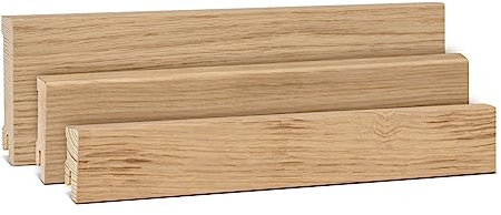 KGM Sockelleiste Modern – Furnierte Massivholz-Sockelleiste in Eiche geölt – Maße: 2400 x 16 x 80 mm – 1 Stück