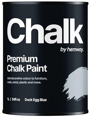 Chalk Paint Duck Egg Blue Furniture Paint 1L, Matt Finish Shabby Chic, Chalk Furniture & Walls, Quick Dry & 1 Coat, Hemway