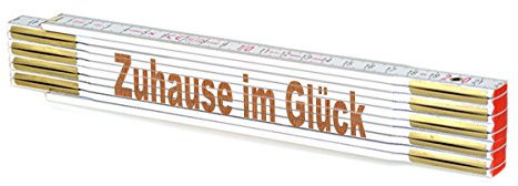 schenken-24 Zollstock mit Gravur 'Zuhause im Glück'