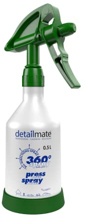 detailmate made by Kwazar Mercury Super PRO+ 360 Grad Sprühflasche 0,5 Liter / 1 Liter, Double Action Trigger, 8 verschiedene Faben wählbar (0,5 Liter, Grün)