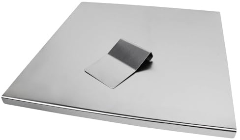 INOXLM Tabla de cortar 2 unidades de acero inoxidable + espátula para masa, encimera de acero inoxidable, diferentes tamaños, para cocina, bar, restaurante, tabla de amasar, fabricada en Italia (40 x