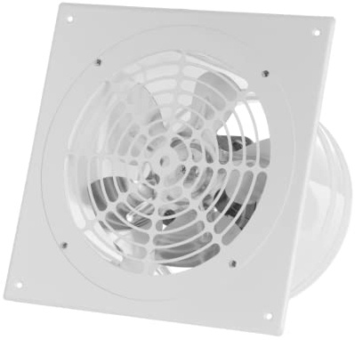 EUROPLAST Ø 200mm Wand befestigter Abluftventilator Rohrlüfter Wand Niederdruck Ventilator Wandflansch Zu-Abluft metall Weiß