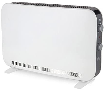 BLACK+DECKER BXCV41001GB 2.2KW Portable Convector Heater, Anti-Frost Protection, White Heat Output 2200W