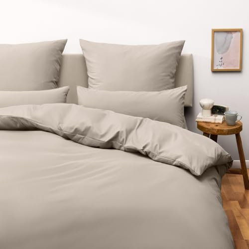 Blumtal Juego de Funda Nordica Cama de 150 - Microfibra Juego de Funda Edredon 220 x 240 y 2 Fundas de Almohada 70x40, Certificado Oeko-Tex, Muy Suave y Transpirable - Taupe