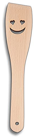 10x HOFMEISTER® Pfannenwender 30 cm aus Buche mit Herzaugen-Motiv – plastikfrei, schont beschichtete Pfannen