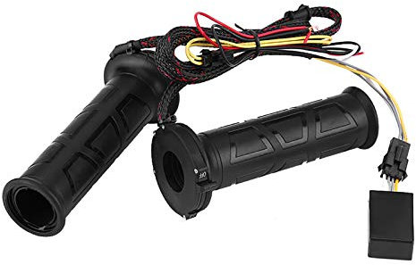 Akozon Poignee Chauffante Moto, Griffheizung Motorrad, Motorrad beheizte Griffe12V Universal Lenker Handwärmer Aluminium 22mm 7 / 8inch1 Paar
