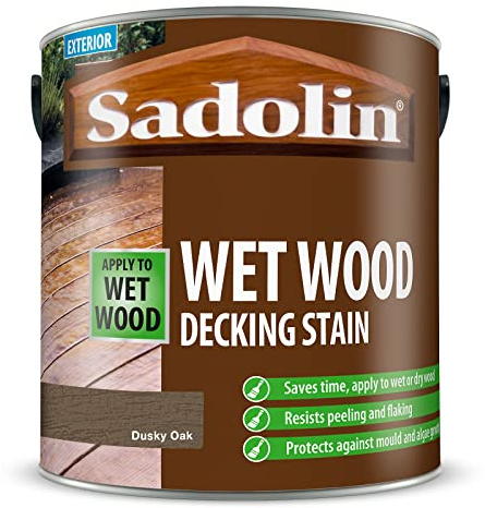 Sadolin Wet Wood Decking Stain - Dusky Oak - 2.5L