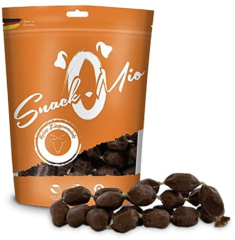 SnackOMio - Snack Premium para Perros - minis de Cabra, sin Cereales, 1 Pack (1 x 125g)
