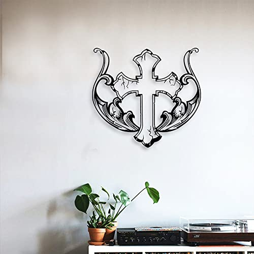 Hosoncovy Eisen Kreuz Metall Wand Kunst Home Dekoration Metall Wand Hängende Dekoration Wand Hängende Skulptur Wand Ornament Wand Bild für Home Wohnzimmer Schlafzimmer