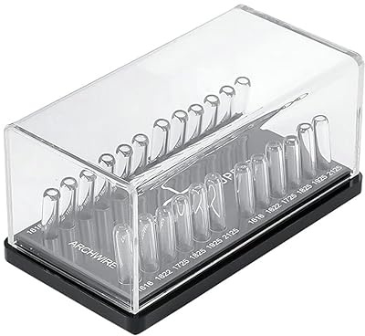 1 caja organizadora de acrílico redonda/rectangular para colocar cables de arco ortodoncia (B: cubierta rectangular)