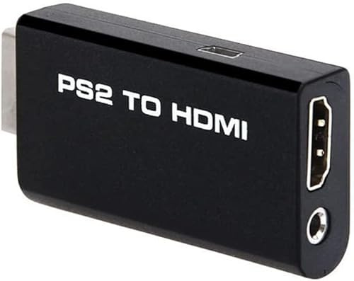 FANTIA Adaptador convertidor de vídeo PS2 a HDMI, Compatible con Todos los Modos de visualización PS2, Salida HDMI para HDTV, Monitor, proyector, etc.