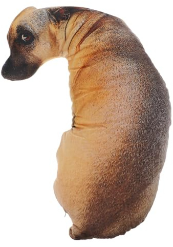 Garneck 3D-Hundekissen Simulation Kreatives Kissen Hundeform Plüsch Stofftier Kissen Für Sofa Heimdeko 19.69X7.87X3.94 Zoll