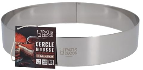 Cercle à mousse inox H 4,5 cm Ø 24 cm