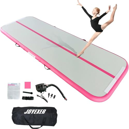 Inflatable Air Gymnastics Mat 10ft Tumbling Training Mat with Carry Bag Electric Pump For Home, Outdoor, Gym, Cheerleading, Yoga, Water Exercise