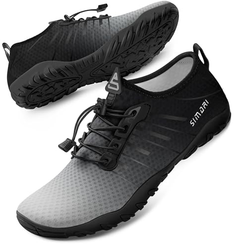 SIMARI Schnelltrocknende Wasserschuhe für Damen und Herren Sport Barfuß Tauchen Schwimmen Wellenreiten Wasser Gehen Sandstrand Yoga WP001