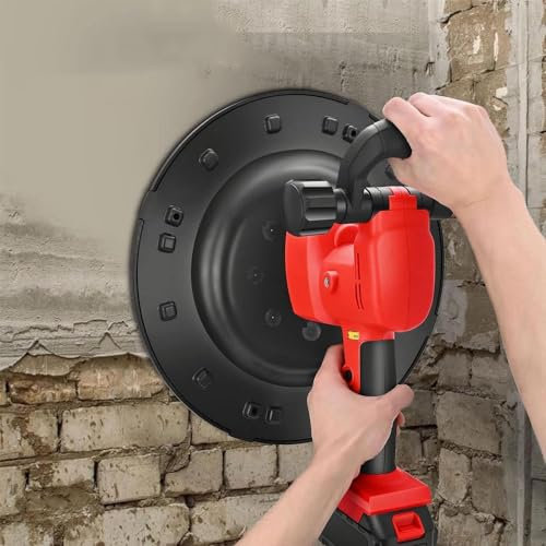 RRHCW Lijadora Orbital Electrica,Pulidora De Superficie De Pared De Mortero De Cemento De Hormigón, Máquina Pulidora De Pulido De 48v 1680w con Batería De Litio Sin Escobillas-1X2500MAH