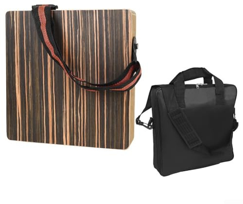 Premium Cajon Box Drum mit einzigartigen Buzz-ähnlichen Effekt-Saiten, ideal für Musiker (CAJON+BAG)