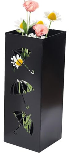 Mimoqk Metal Square Umbrella Basket, Metal Umbrella Holder, Stylish Umbrella Holder, Modern Umbrella Holder, Umbrella Basket, Indoor Umbrella Stand, Outdoor Umbrella Holder, Stand
