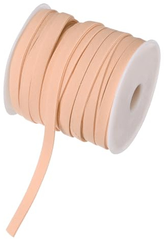 M METERXITY Doppelt gefaltetes Schrägband 1/4 Zoll 25 Yards Baumwoll-Schrägband-Bindungsband in Loser Schüttung Doppelt gefaltetes Schrägband zum Nähen/Säumen/Quilten[Beige]