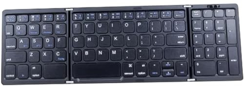 Sctecoau Clavier Bluetooth Pliable, Clavier sans Rechargeable USB pour iOS, Android, PC Smartphone-Noir