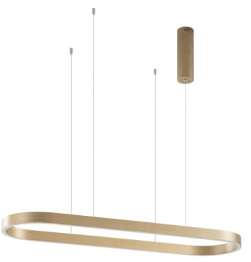 Lucande LED Smart Home Pendelleuchte Melinay dimmbar mit Leselampe (Modern) in Gold/Messing aus Aluminium (1 flammig,) - Deckenlampe Esstischlampe Smarte Hängelampe,Smarte Hängeleuchte
