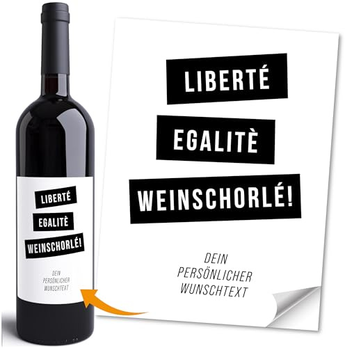 Moonworks® Weinetikett personalisiert Spruch lustig Geburtstag Flaschenetikett selbstklebend Weingeschenk mit Wunschtext Weiss unisize