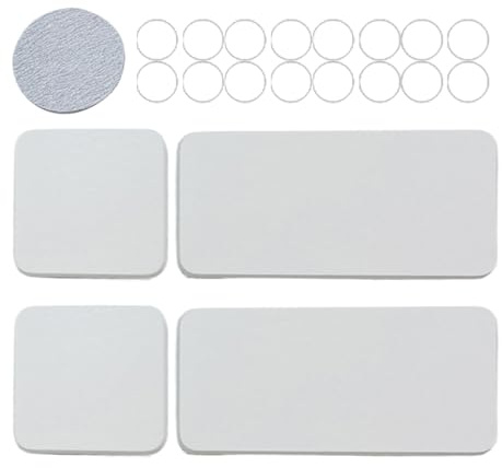 Absorbierende Steinschale - Wasserabsorbierender Stein, Kieselstein-Untersetzer - als 4er Set für Bad & Küche, aus Kieselgur, schnell trocknend & rutschfest, ideal für Seife, Schwämme & Zubehör