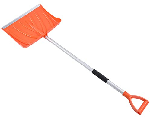 Xixian Pelle de Neige de Grande capacité, Poignée en Forme de D avec Mousse, Alliage D'aluminium Détachable, Pelle de Neige Portable pour Pelleter la Neige, Le Sable, la Boue et Les
