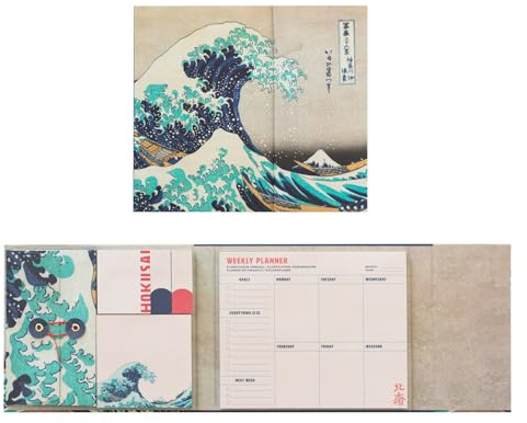 Grupo Erik - Planning Semaine Hokusai - avec Notes Adhésives | Planner Hebdomadaire, Planificateur Hebdomadaire, Weekly Planner