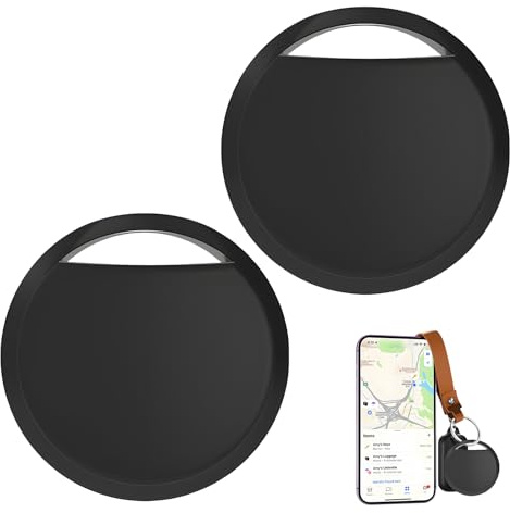 Tag Tracker 2 Pcs, Smart Tracker Localizzatore Funziona con Apple Dov'è App (Solo iOS), Localizzatore di oggetti Bluetooth 5.2 per Valigie/Portafogli/Chiavi/Borse, IP67 Impermeabile