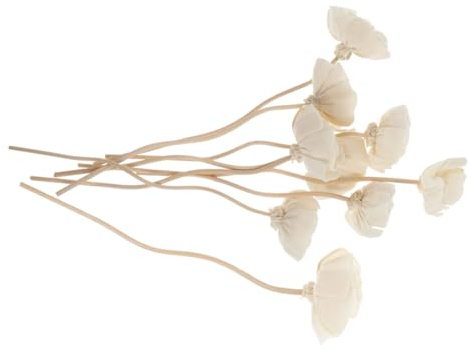 POPETPOP 9 Varillas de Aromaterapia sin Llama para Difusores de Flores Secas, Madera Clara, Decoración Sencilla para Repisas y Armarios Hogar