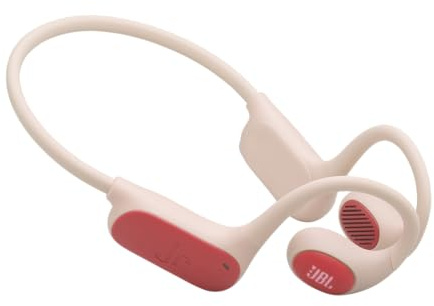 JBL Junior Free Kabellose Open-Ear-Kopfhörer für Kinder, Peach | Leichtes und Robustes Design, bis zu 10 Std. Akkulaufzeit, Kindersicherung, JBL OpenSound and Safe Sound-Technologie
