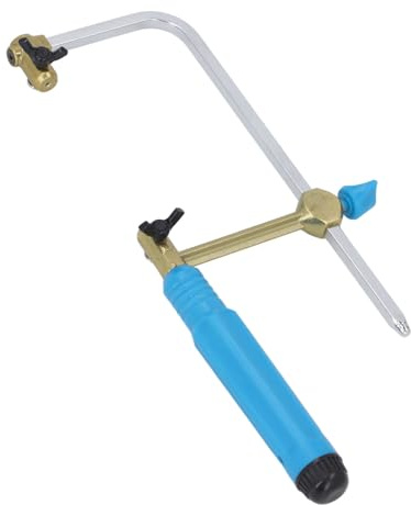 Fafeicy Kit de Scie à Chantourner 70 Mm avec 8 Couteaux, Scie à Main en Acier à Haute Teneur en Carbone pour le Travail du Bois, l'artisanat en Métal et en Plastique, Poignée Ergonomique Réduit la