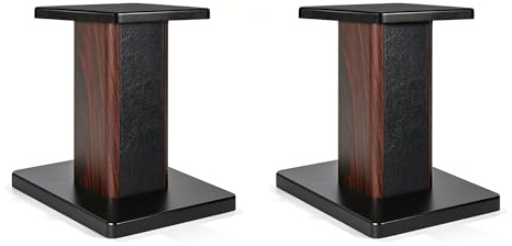 FREEAMG 2er-Pack Holz-Lautsprecherständer mit Sand Füllbarer Design, 40CM | Boxenständer Holz für Satelliten Regallautsprecher, Tragkraft bis zu 50 KG, Bodenlautsprecherständer