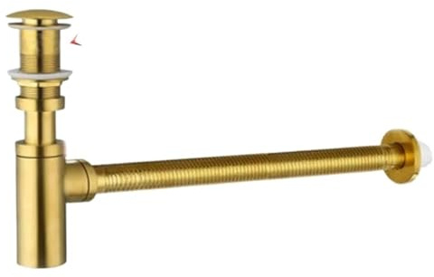 Sifón for lavabo de baño latón con sifón y desagüe emergente dorado Para Lavabo(Without hole set)