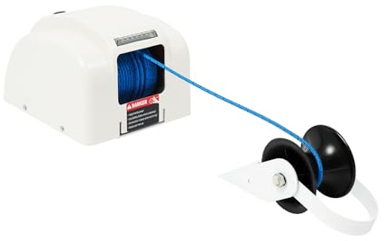Elektrische Ankerwinde für Boote, 12v 20kg Tragkraft Bootswinde, Anker Winde mit Fernbedienung und 30.48m Ankerseiles, für Schnellbooten, Fischerbooten, Motorbooten und kleinen Freizeitbooten