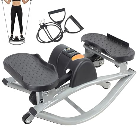 Exercise Stepper Machine, Small Twist Exerciser, Rock Stair Workout, Motion Resistance Design for Core Upper Lower Body Women Senior Living Room Bedroom Balcony Indoor Outdoor Office Fitness Equipment